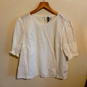 H&M white lace shirt